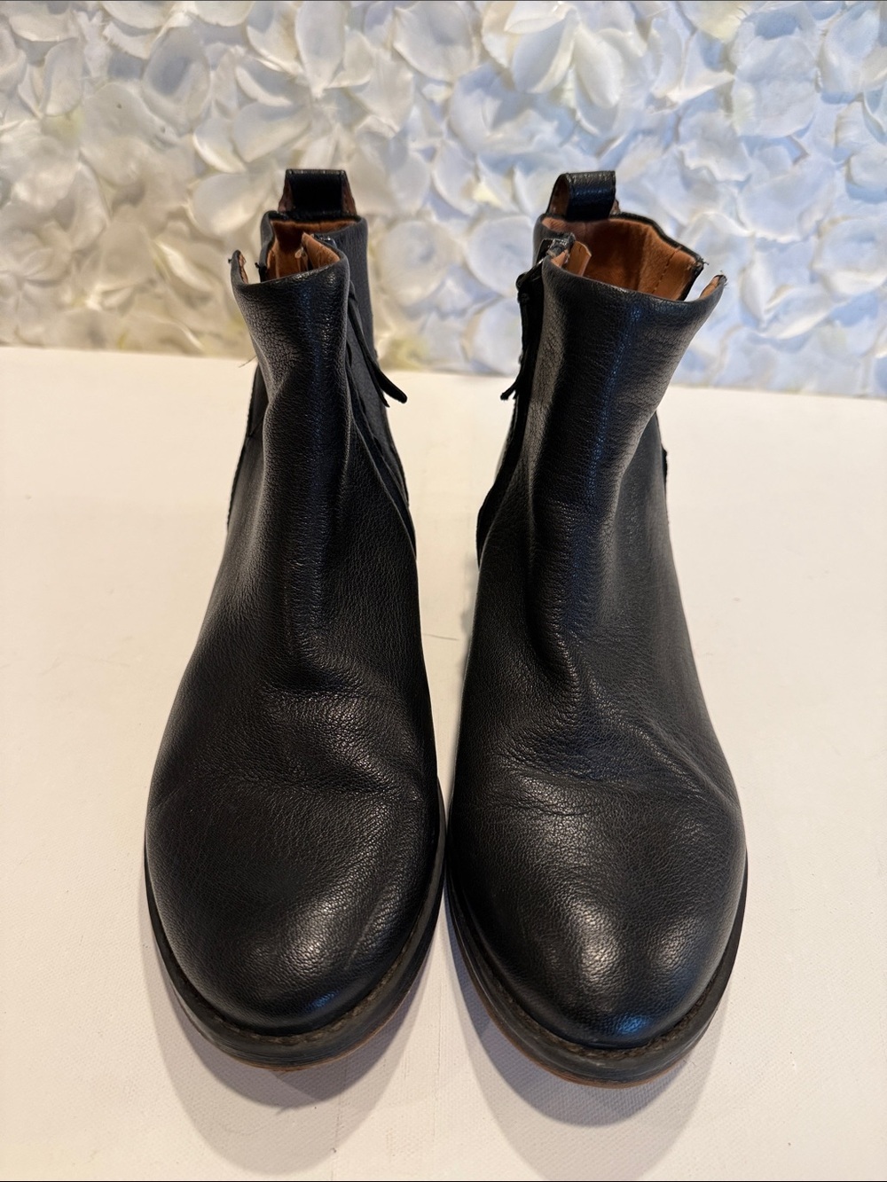 Franco Sarto Black Leather Ankle Boots